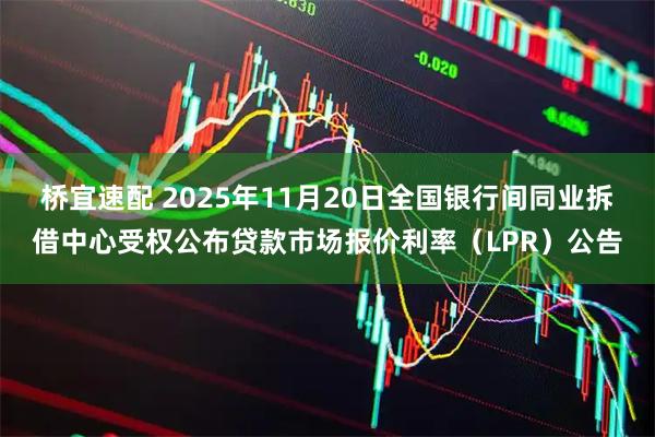 桥宜速配 2025年11月20日全国银行间同业拆借中心受权公布贷款市场报价利率（LPR）公告